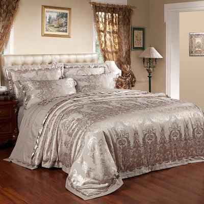 Elegant Jacquard Floral Cotton Bedding Set - Vogue Aura