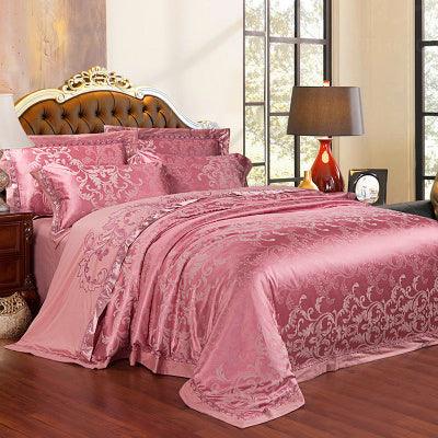 Elegant Jacquard Floral Cotton Bedding Set - Vogue Aura