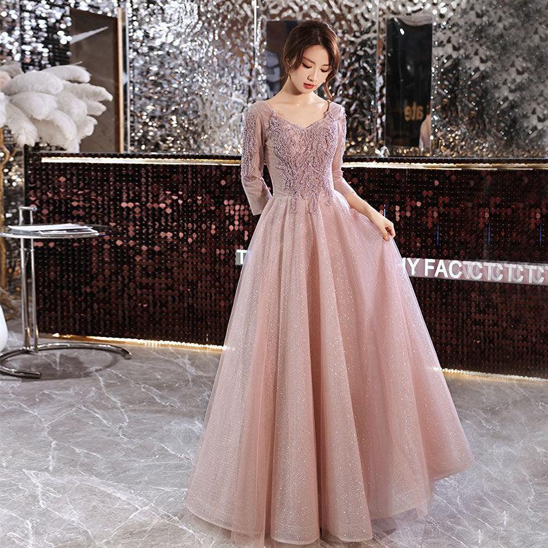 Sophisticated Glamour Long Sleeve Dress for Elegant Events - Vogue Aura