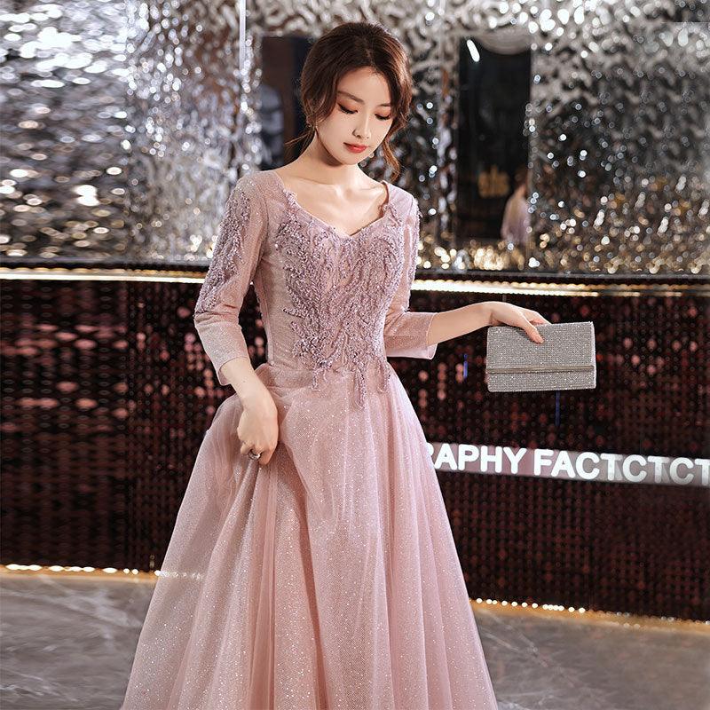 Sophisticated Glamour Long Sleeve Dress for Elegant Events - Vogue Aura