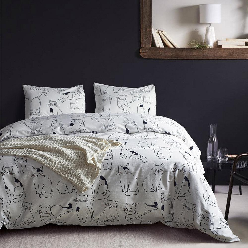 Elegant Luxury Cotton 4-Piece Bedding Ensemble - Vogue Aura