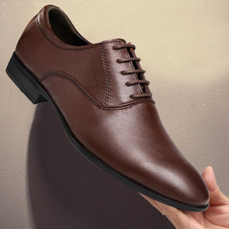 Elegant Low Top Leather Dress Shoes for Men - Vogue Aura