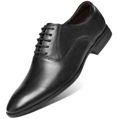 Elegant Low Top Leather Dress Shoes for Men - Vogue Aura