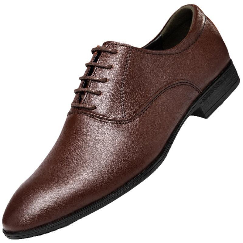 Elegant Low Top Leather Dress Shoes for Men - Vogue Aura