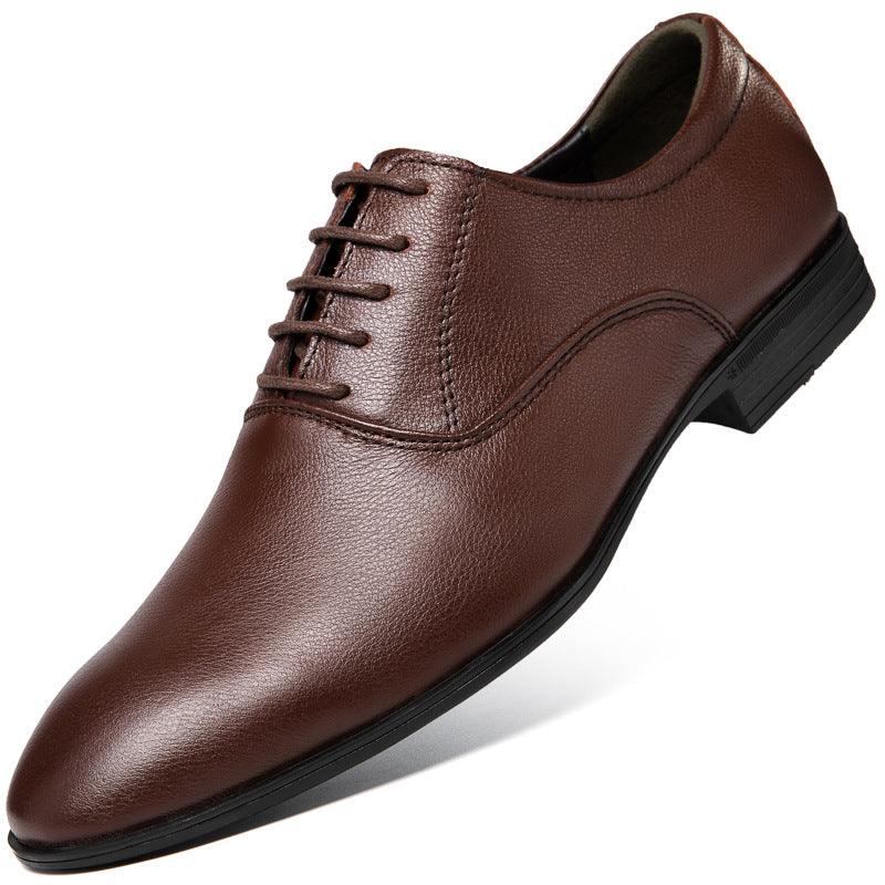 Elegant Low Top Leather Dress Shoes for Men - Vogue Aura