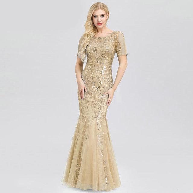 Elegant Mermaid Evening Gown - Vogue Aura