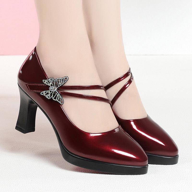 Elegant Soft Leather High Heels for Women - Fashion-Forward Comfort and Style - Vogue Aura