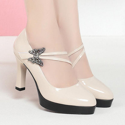 Elegant Soft Leather High Heels for Women - Fashion-Forward Comfort and Style - Vogue Aura