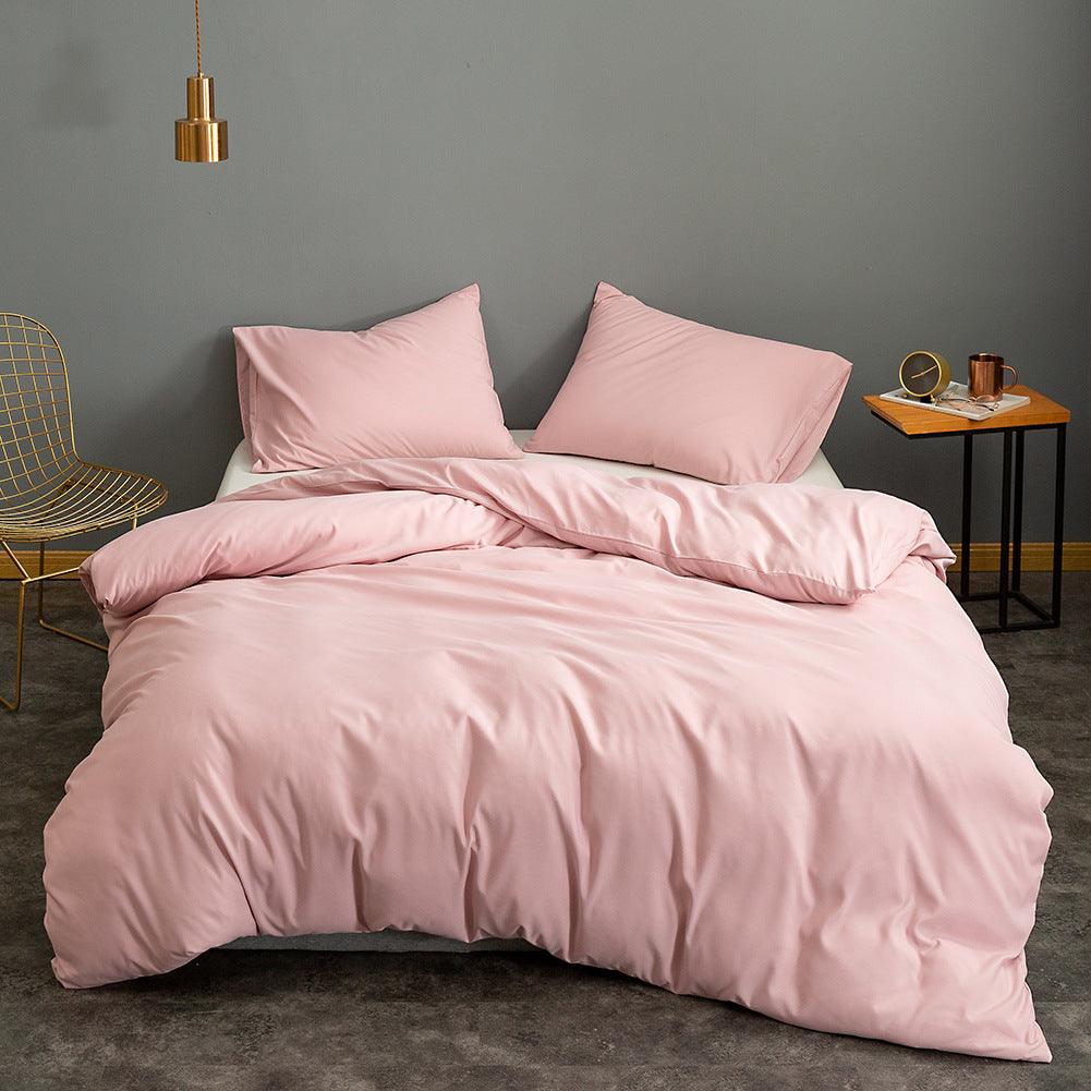 Elegant Solid Color Brushed Duvet Cover Set with Optional Pillow Shams - Vogue Aura