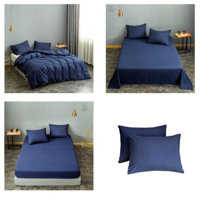 Elegant Solid Color Brushed Duvet Cover Set with Optional Pillow Shams - Vogue Aura