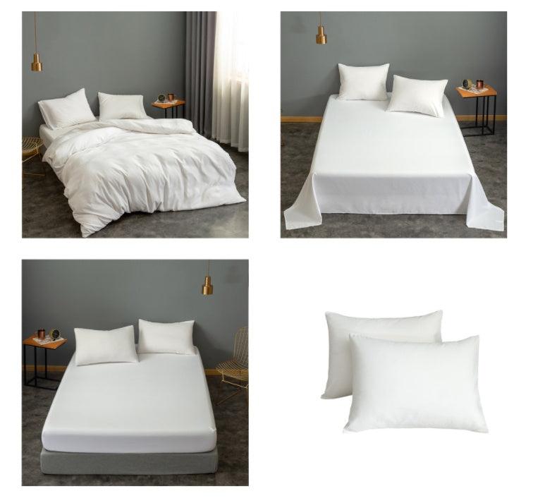 Elegant Solid Color Brushed Duvet Cover Set with Optional Pillow Shams - Vogue Aura