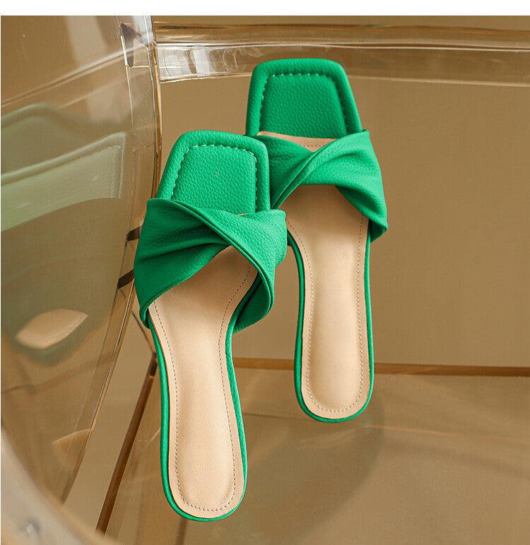 Elegant Square Toe Open-Toe High Heel Sandals for Women in Chic Colors - Vogue Aura