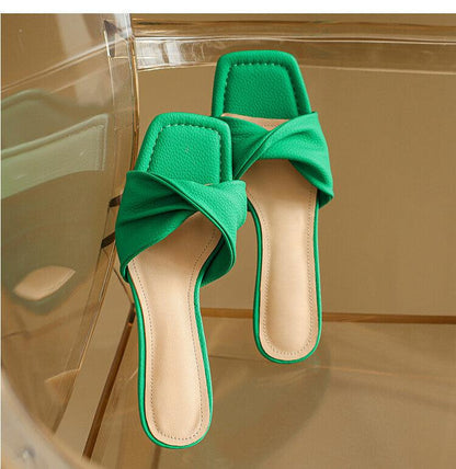 Chic Open-Toe High Heel Sandals with Square Toe Design for Women - Vogue Aura