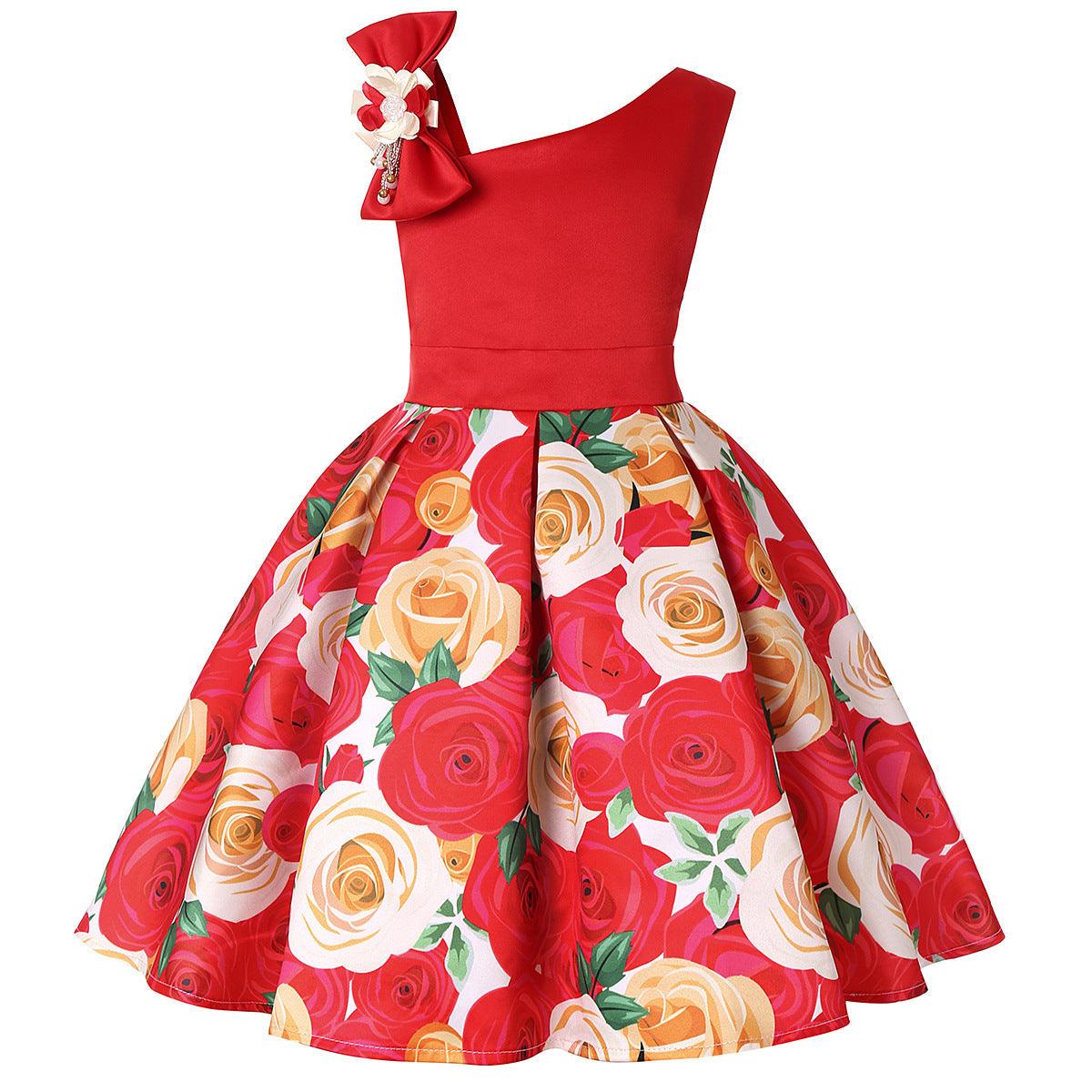 Enchanting Girls' Princess Dresses with Whimsical Digital Prints - Vogue Aura