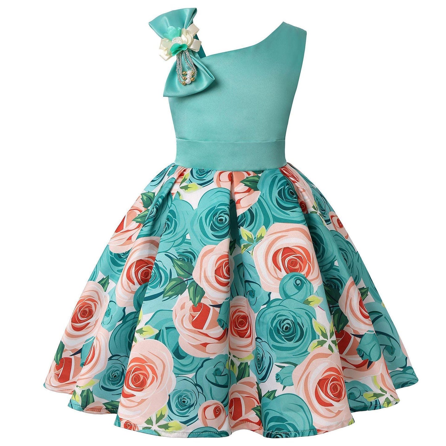 Enchanting Girls' Princess Dresses with Whimsical Digital Prints - Vogue Aura