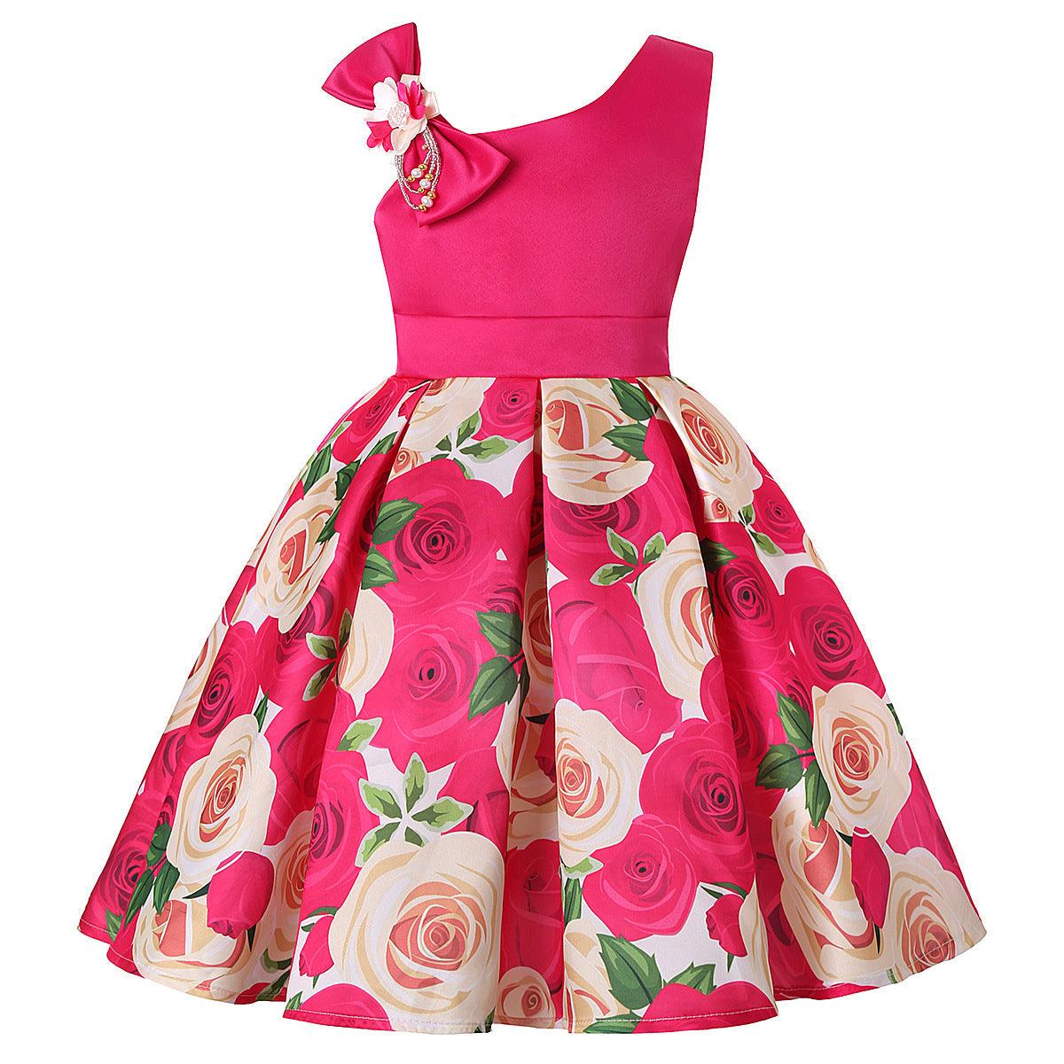 Enchanting Girls' Princess Dresses with Whimsical Digital Prints - Vogue Aura