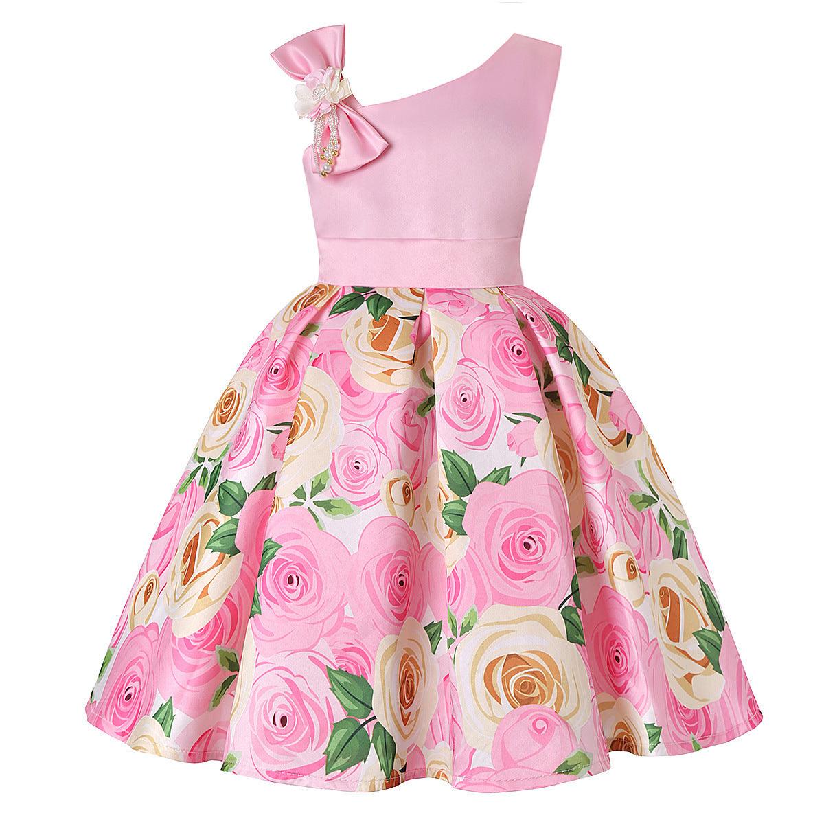 Enchanting Girls' Princess Dresses with Whimsical Digital Prints - Vogue Aura