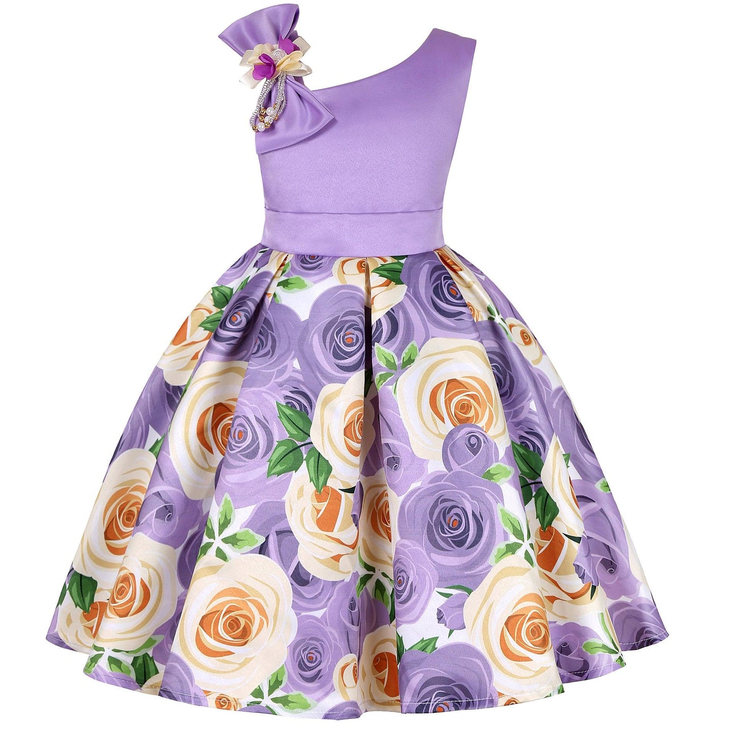 Enchanting Girls' Princess Dresses with Whimsical Digital Prints - Vogue Aura