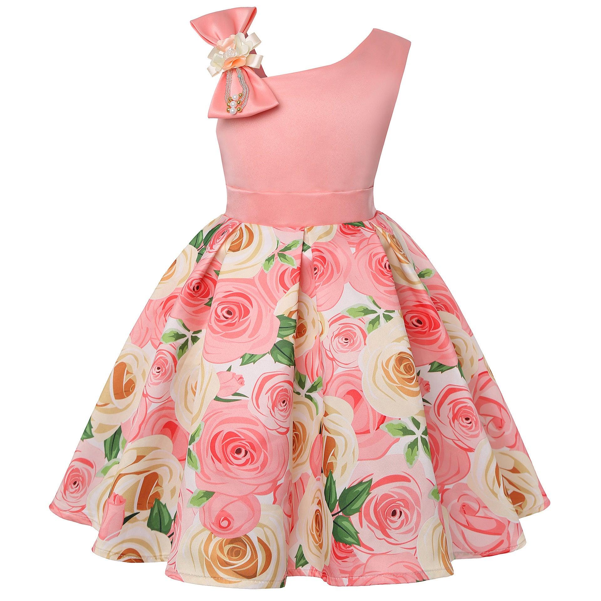 Enchanting Girls' Princess Dresses with Whimsical Digital Prints - Vogue Aura