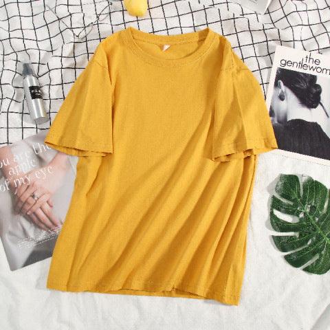 Essential Women's Cotton Round Neck T-Shirt for Ultimate Comfort - Vogue Aura