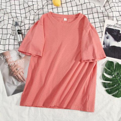 Essential Women's Cotton Round Neck Tee for Style and Comfort - Vogue Aura