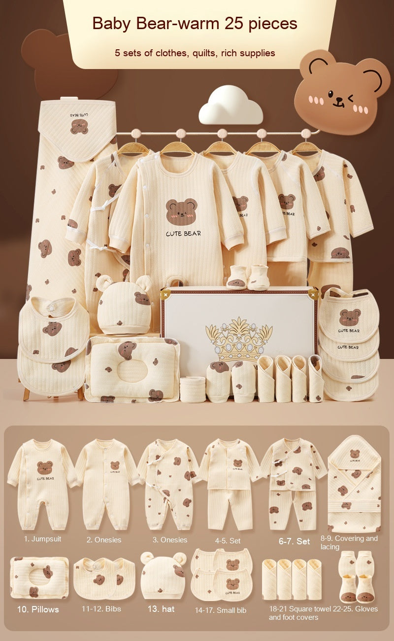 New Born Baby Baby Pure Cotton Clothes Gift Set Full Moon Meeting Gift - Vogue Aura