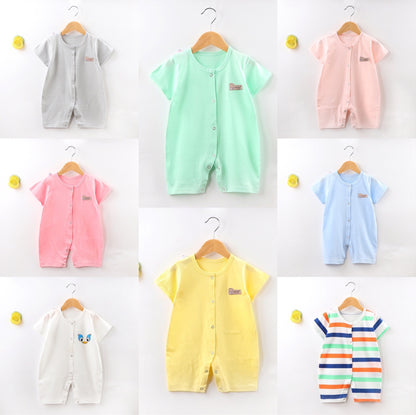 Summer Short Sleeved Baby Jumpsuit Hoodie - Vogue Aura