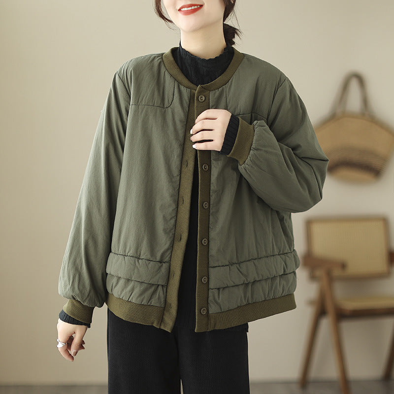 Retro Padded Cotton Short Coat - Vogue Aura