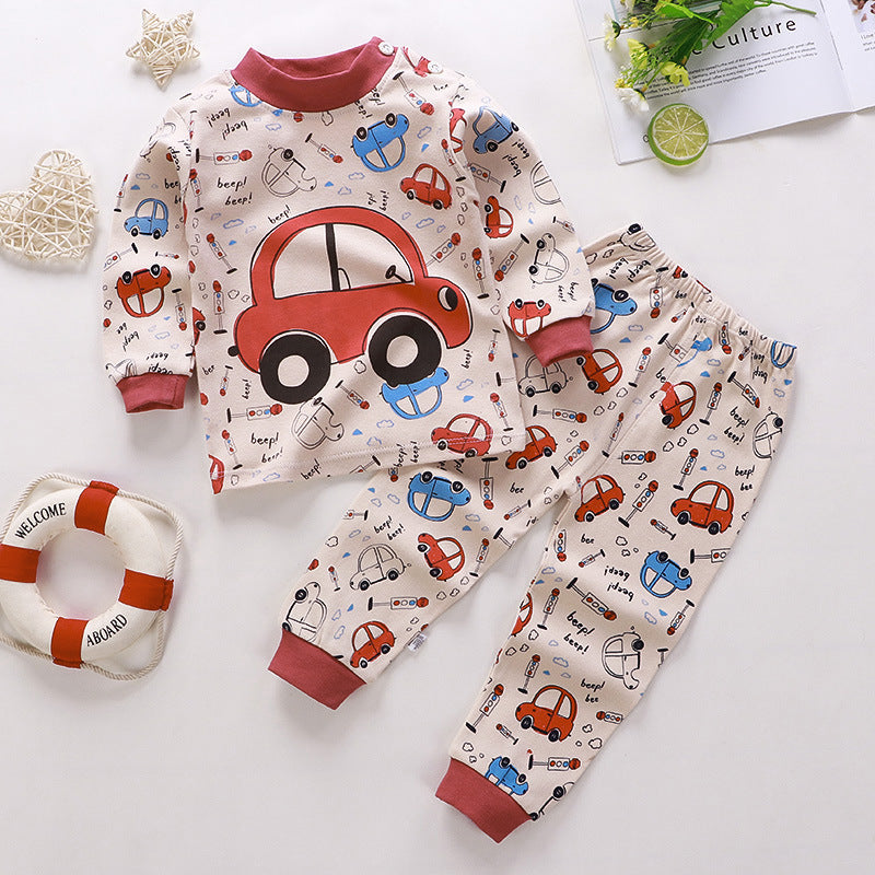 Pure Cotton Cartoon Long Johns Set for Kids - Vogue Aura