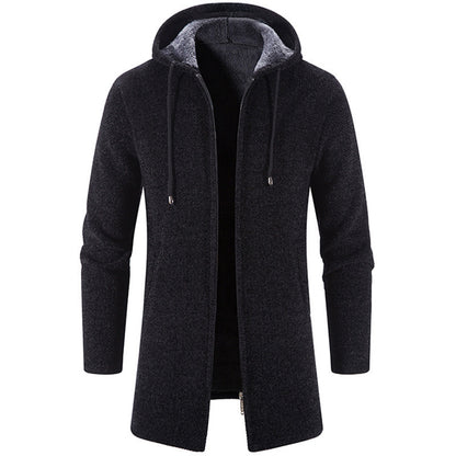 Men's Plus Fleece All-match Stylish Cardigan with Hood - Vogue Aura