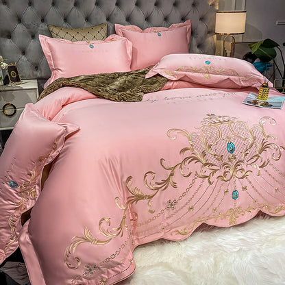 Ice Silk Quilt Sets Bed Sheets Bedding Four-piece Set - Vogue Aura