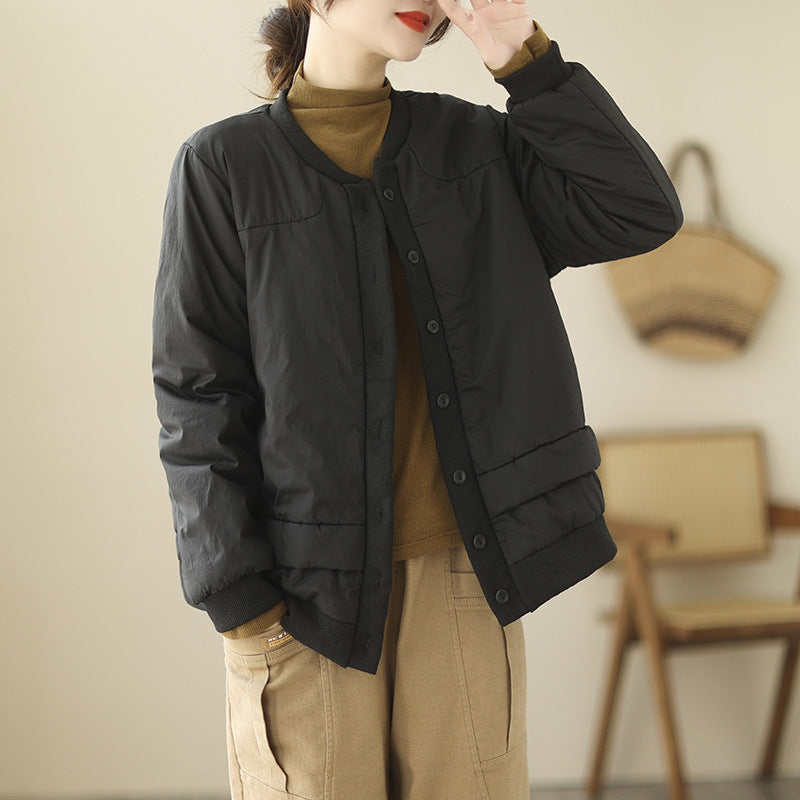 Retro Padded Cotton Short Coat - Vogue Aura