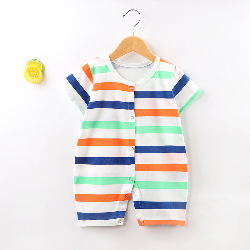 Summer Short Sleeved Baby Jumpsuit Hoodie - Vogue Aura