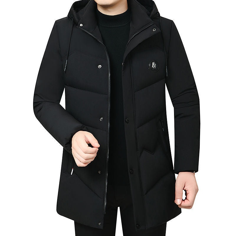 Luxurious Winter Coat for Middle-aged and Elderly Men - Vogue Aura