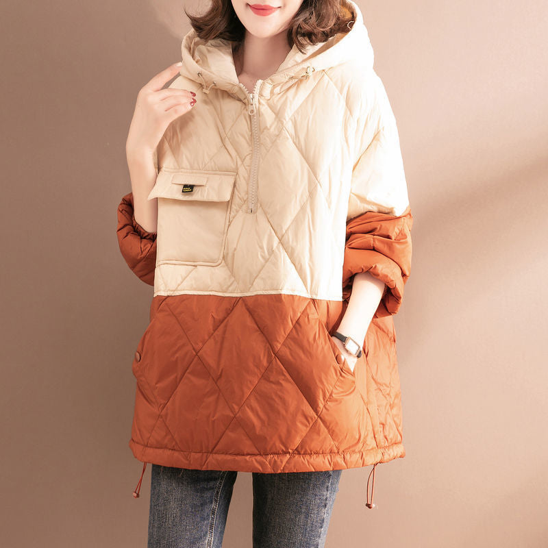 Women's Lightweight Hooded Cotton Coat Jacket - Vogue Aura