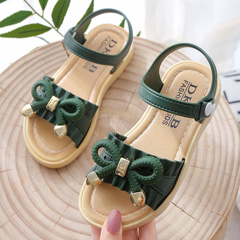 Girls' Sandals Summer New Style Korean Princess Shoes Big Children'S Casual Student Shoes Children'S Non-Slip Flat Shoes - Vogue Aura