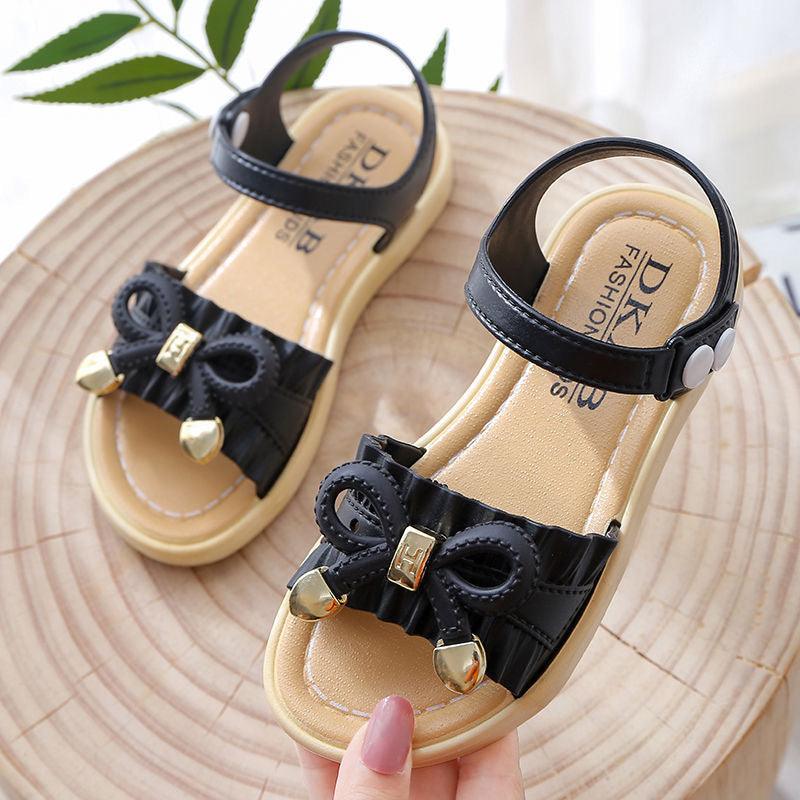 Girls' Sandals Summer New Style Korean Princess Shoes Big Children'S Casual Student Shoes Children'S Non-Slip Flat Shoes - Vogue Aura