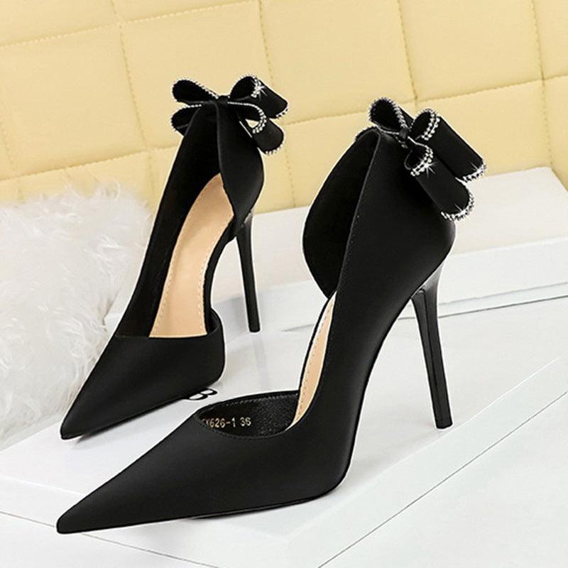 Glamorous Rhinestone-Embellished Stiletto Heels with Pointed Toe - Vogue Aura