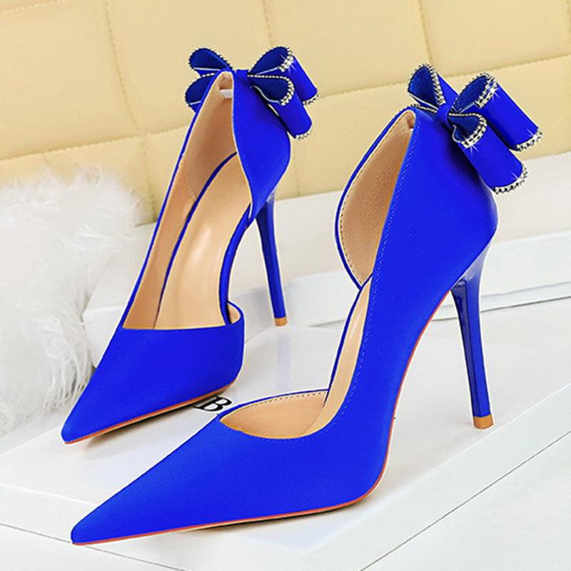 Glamorous Rhinestone-Embellished Stiletto Heels with Pointed Toe - Vogue Aura