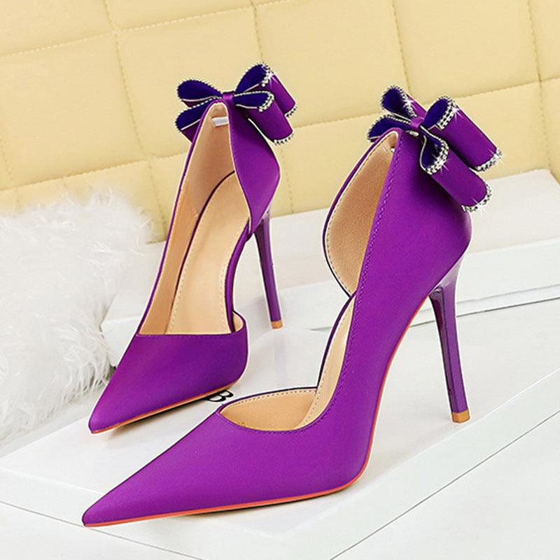 Glamorous Rhinestone-Embellished Stiletto Heels with Pointed Toe - Vogue Aura