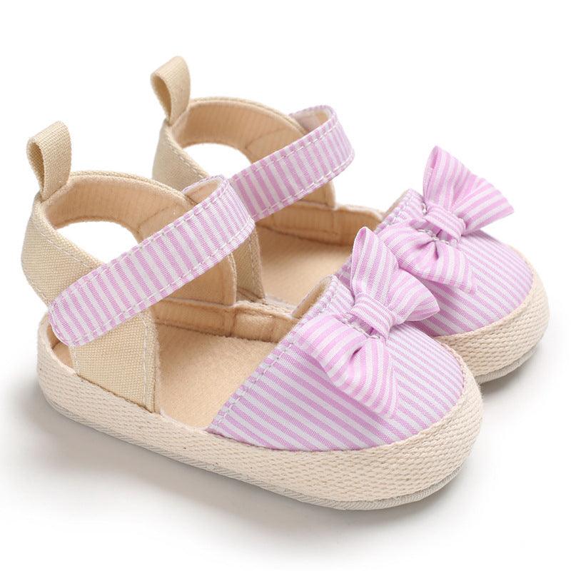 Hai Shenyue Summer 0-1 Year Old Female Baby Shoes Soft Sole Bow Princess Baby Toddler Shoes - Vogue Aura