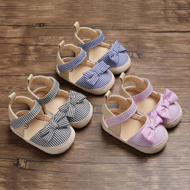 Hai Shenyue Summer 0-1 Year Old Female Baby Shoes Soft Sole Bow Princess Baby Toddler Shoes - Vogue Aura