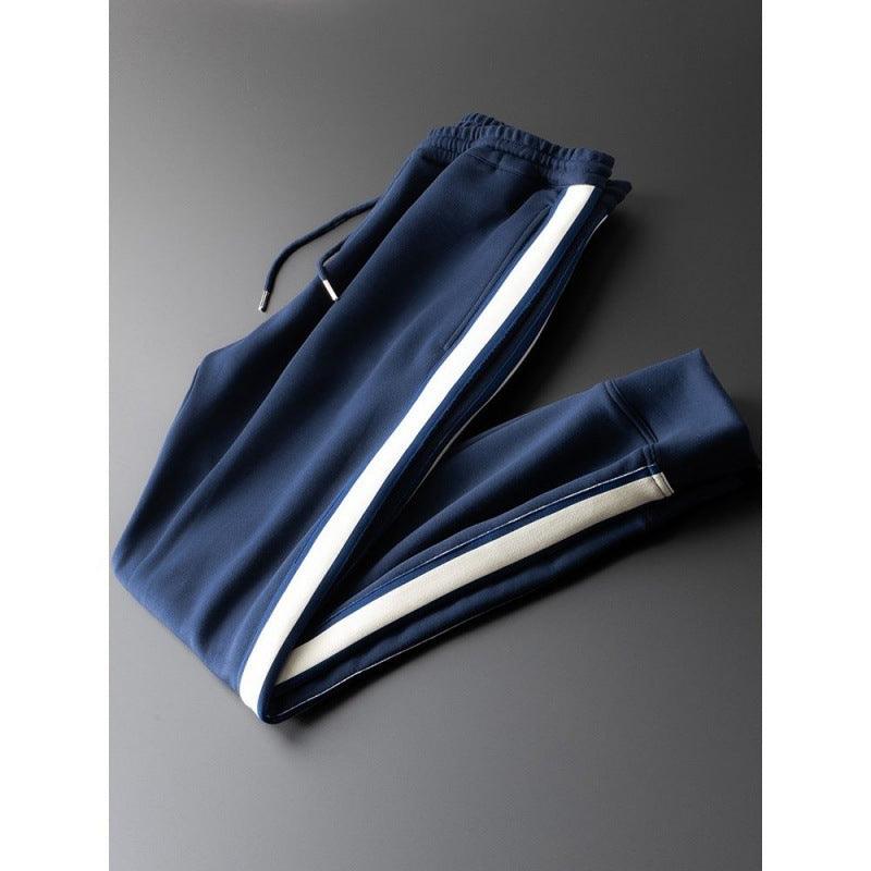 Elevate Men's Casual Sports Suit in Blue and Coffee - Vogue Aura