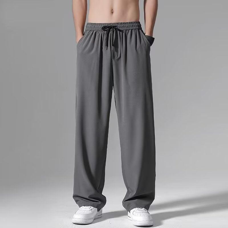 Men's Ice Silk Wide-Leg Summer Quick-Drying Sweatpants - Vogue Aura