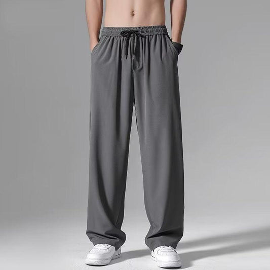 Men's Ice Silk Wide-Leg Summer Quick-Drying Sweatpants - Vogue Aura