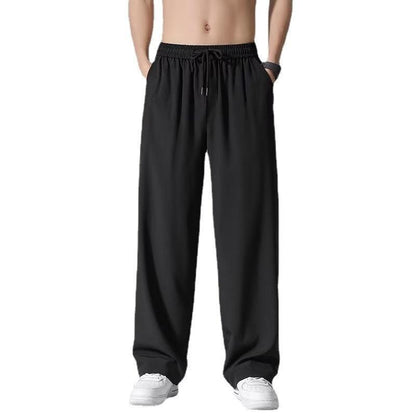 Men's Ice Silk Wide-Leg Summer Quick-Drying Sweatpants - Vogue Aura