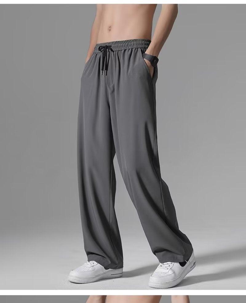 Men's Ice Silk Wide-Leg Summer Quick-Drying Sweatpants - Vogue Aura