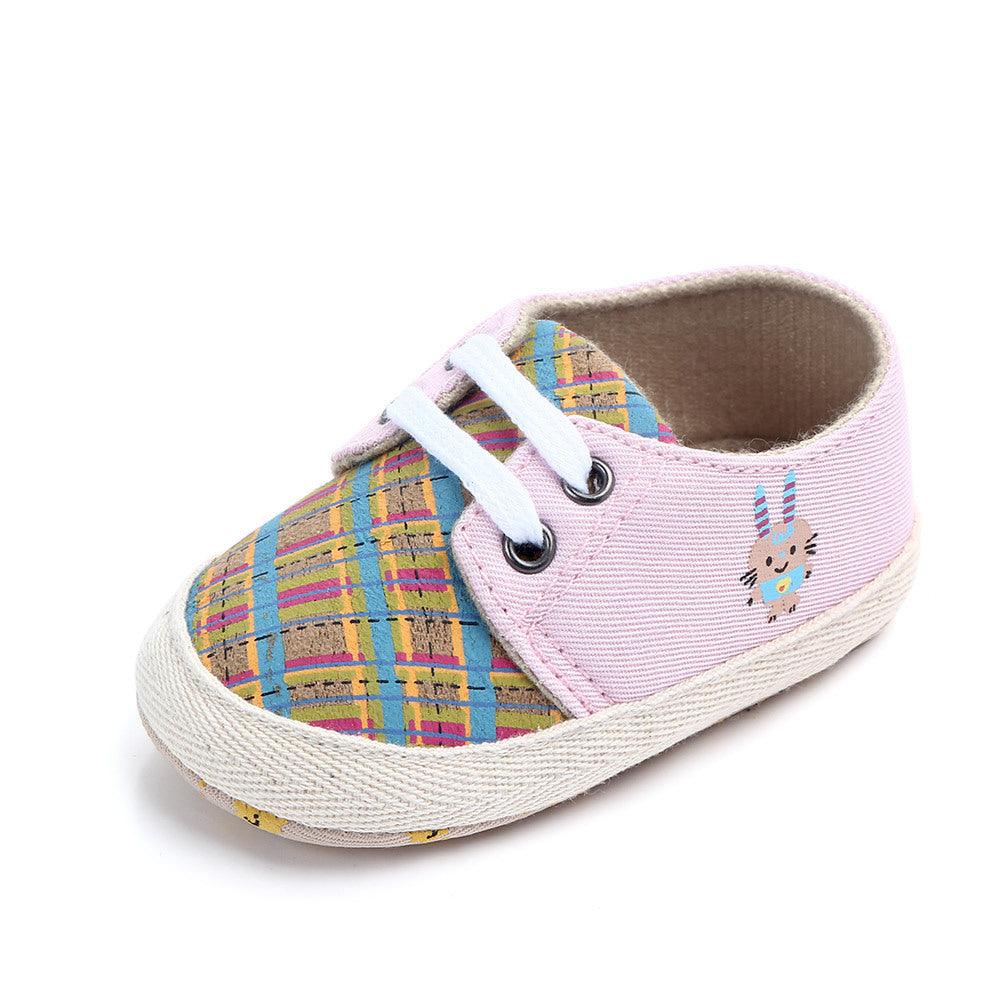 Korean Style Plaid Baby All-match Toddler Shoes - Vogue Aura