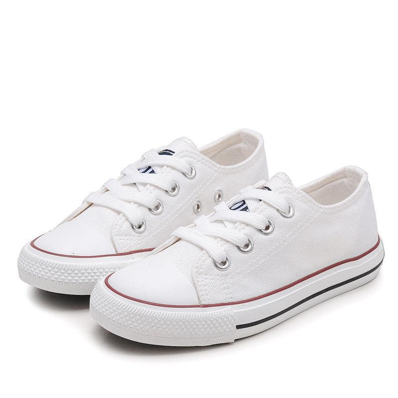 Lace-Up White Shoes For Boys And Girls - Vogue Aura