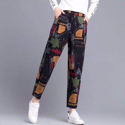 Elegant Loose Carrot Harem Pants in Eco-Friendly Fibre - Vogue Aura